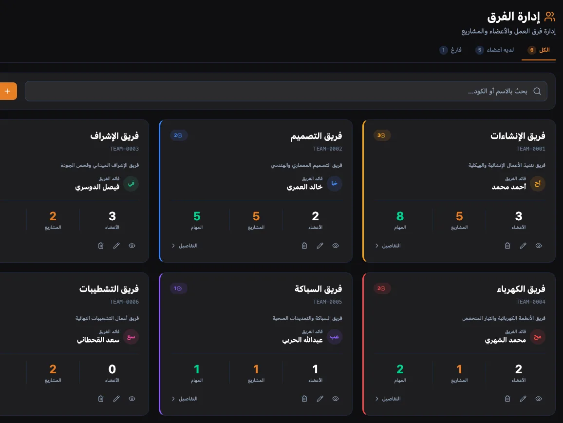 ERP للمكاتب الهندسية