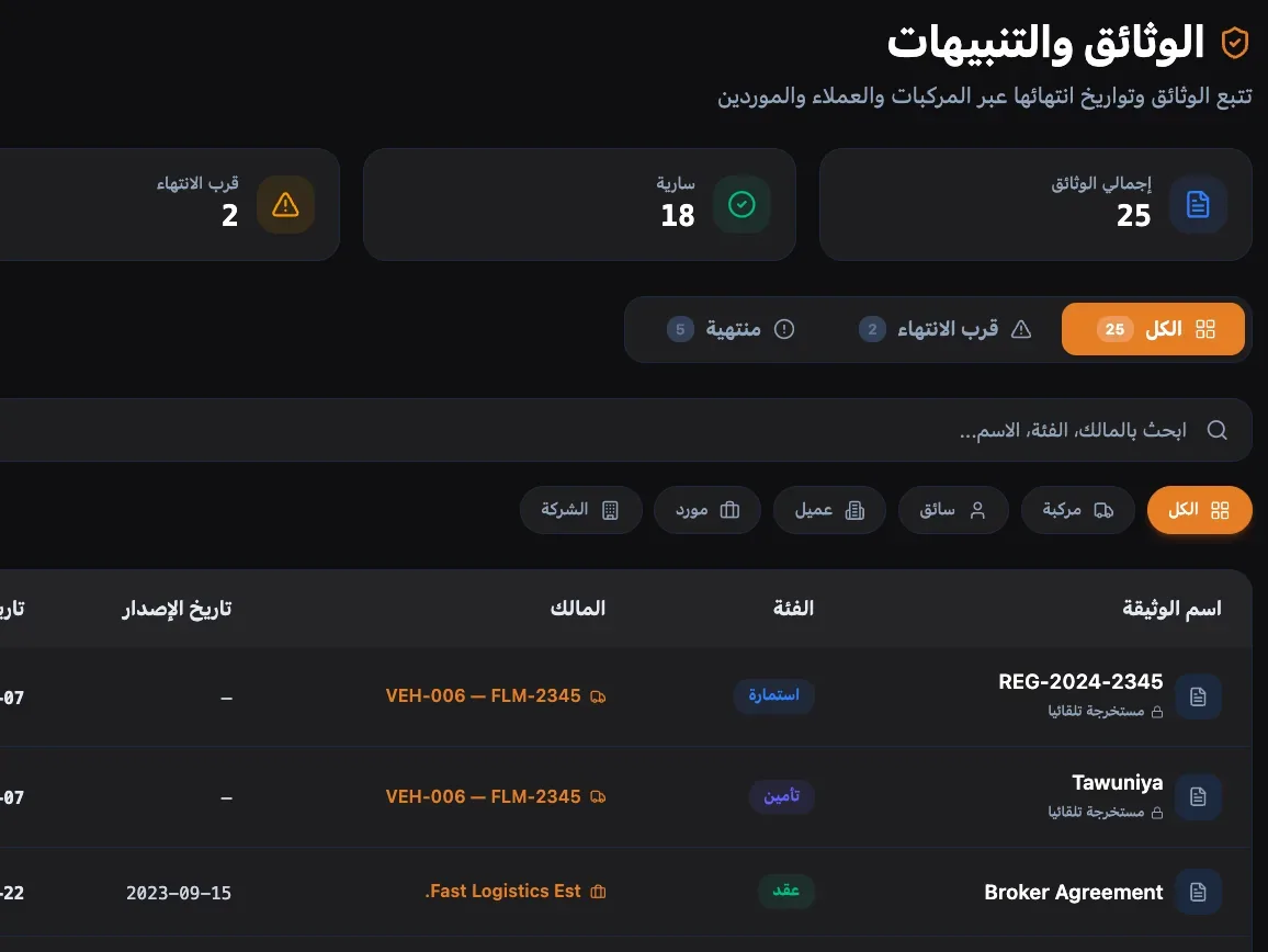 ERP للنقليات والخدمات اللوجستية